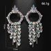 Hot Selling Tassel Exaggerated Rhinestone Ear Pendants Fashion Stage Accessories Women Earrings_voghion.com