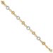 14K Two-tone Fancy Circles Cable Link Bracelet_voghion.com