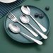 304 Stainless Steel Salad Fork Integrated Eating Noodle Dessert Soup Spoon Tableware Gift_voghion.com
