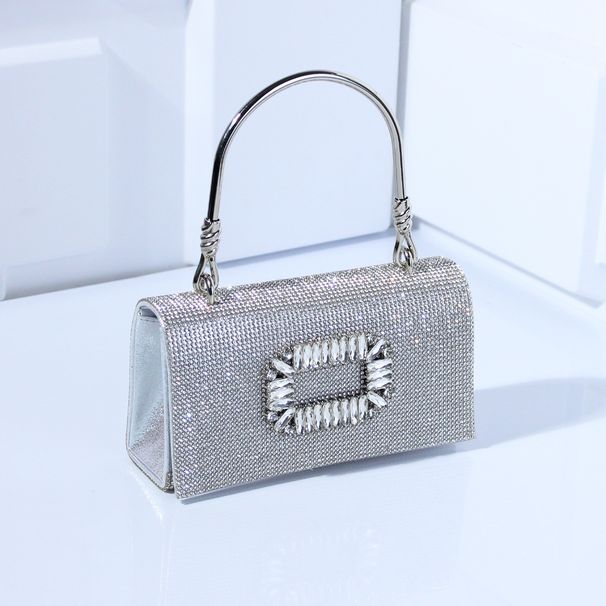 Women’s Bags Fashion Banquet Handbag Flash Rhinestone Small Square Bag Light Luxury Style Exquisite Lady Dress Bag_voghion.com