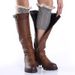 Calcetines cortos de lana con ocho figuras de masa frita, nuevos calcetines de encaje con dos botones, botas de mujer, conjuntos de piernas para otoño e invierno._voghion.com