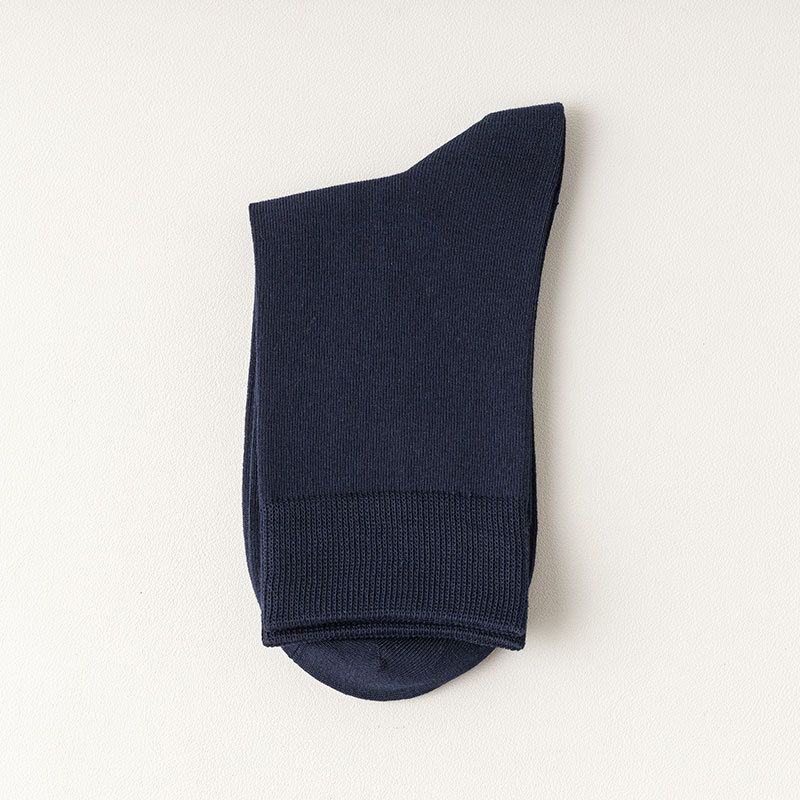 Men's socks pure cotton mid tube sports socks spring and autumn solid color deodorant socks men's anti pilling boneless cotton socks_voghion.com