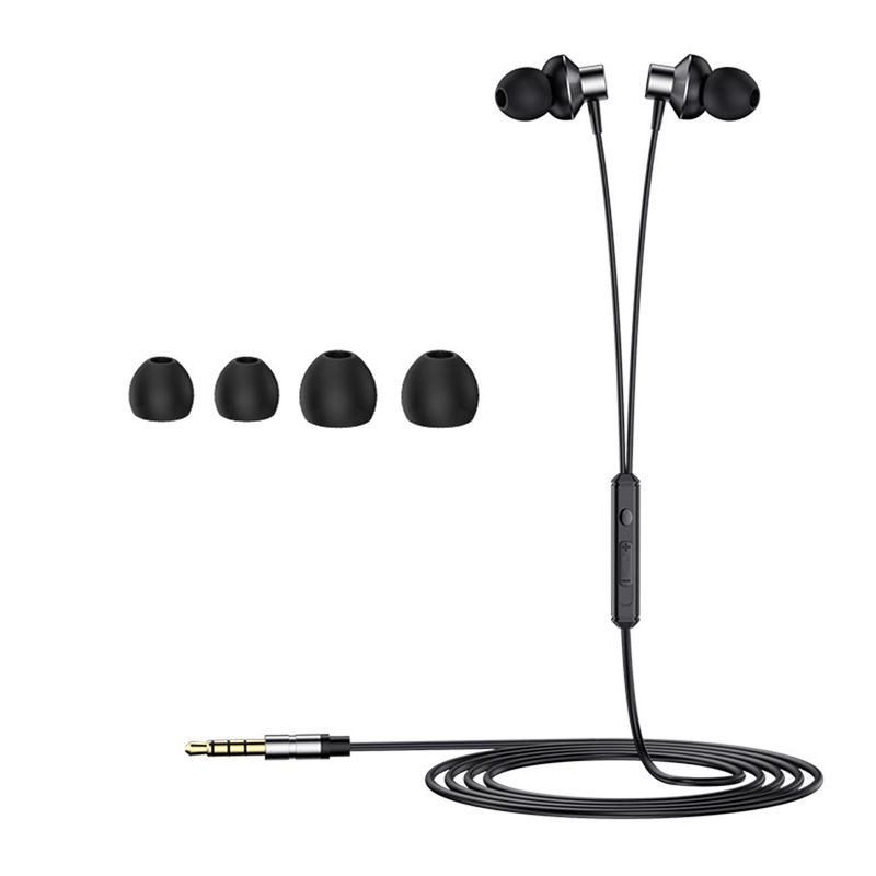 Metall In-Ear-Kopfhörer mit Kabel, 3,5 m, universelles Stereo-Headset mit starkem Bass und Mikrofon_voghion.com