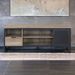 Rustic Oak and Black 1-Drawer TV Stand_voghion.com