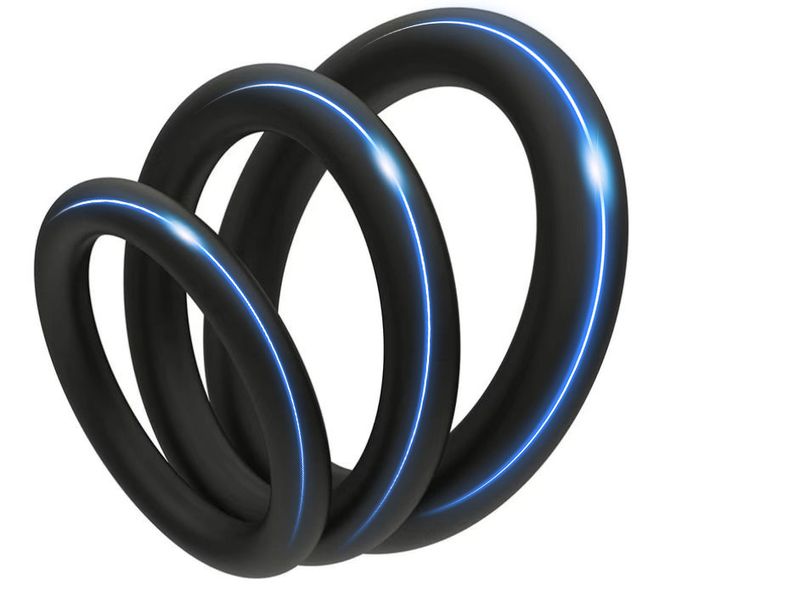 Hot-selling, Triple Ring, Triple Chain, Time-delayed Lock, Foreskin Resistance Ring Silicone Ring_voghion.com