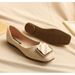 Flat shoes for women 2024 spring and summer new style fashion square head boat shoes Korean style shallow mouth soft sole slip on lazy shoes_voghion.com