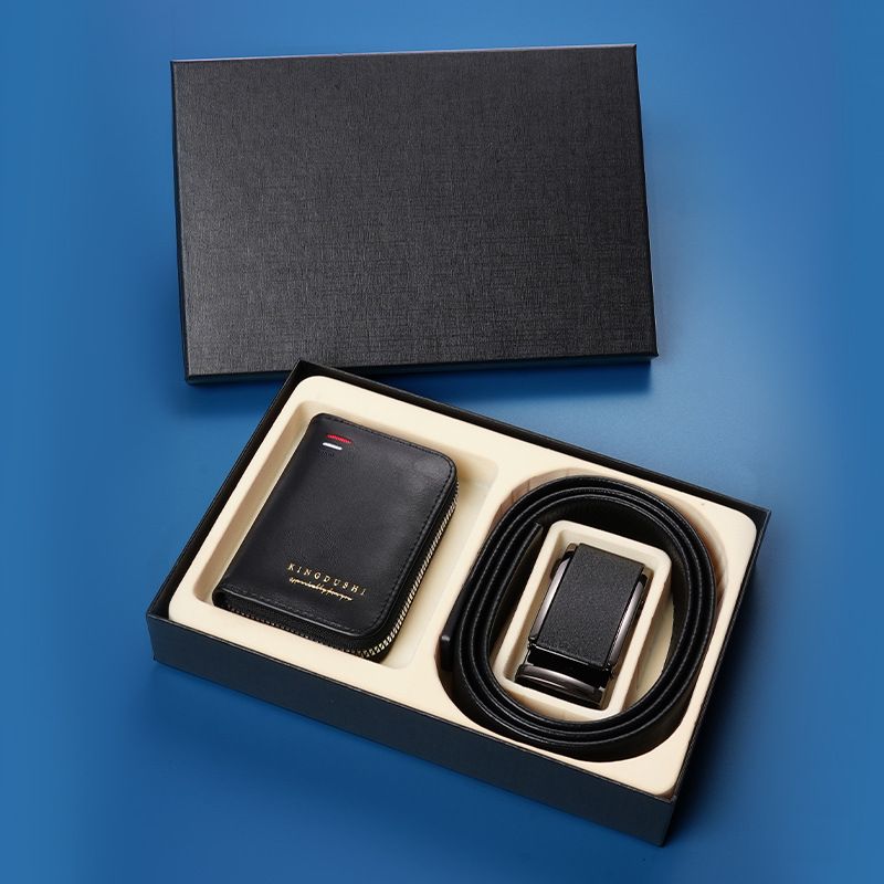 [Oberschicht Rindsleder] Herrengürtel Brieftasche Geschenkbox High-End Sense Hosengürtel Brieftasche Kombination High-End_voghion.com