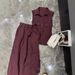 Women's Clothing Popular Red Linen Suit For Women New Summer Fashion Shirt Wide Leg Pants Two Piece Suit_voghion.com