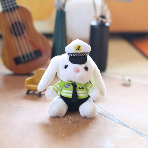 Police Plush Adorable Bear Keychain Cute Soft Stuffed Toy Animal Accessory_voghion.com