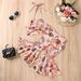 Kids' Clothing Girls Summer Halter Print Top Flared Pants Set_voghion.com