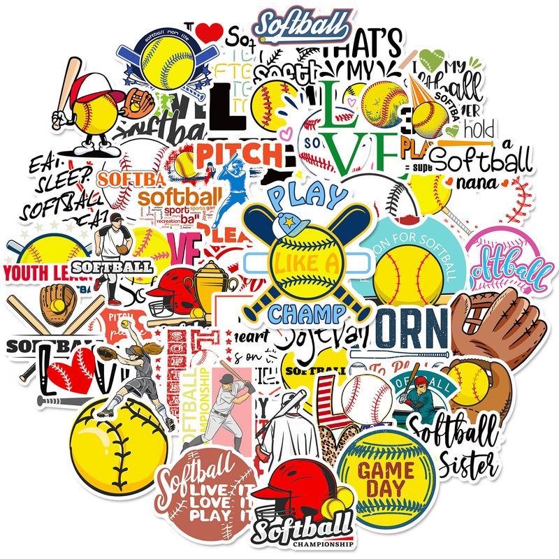 Adesivi per cancelleria, adesivi per graffiti, adesivi per sport con la palla, adesivi per bagagli, skateboard, softball_voghion.com