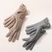 Women's are warm cold resistant, Korean version cute autumn winter with wool and thick cashmere, student gloves for_voghion.com