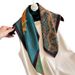 Sciarpa quadrata piccola da donna da 70 cm, decorazione primaverile, autunnale e invernale, loto verde, nastro versatile, seta_voghion.com
