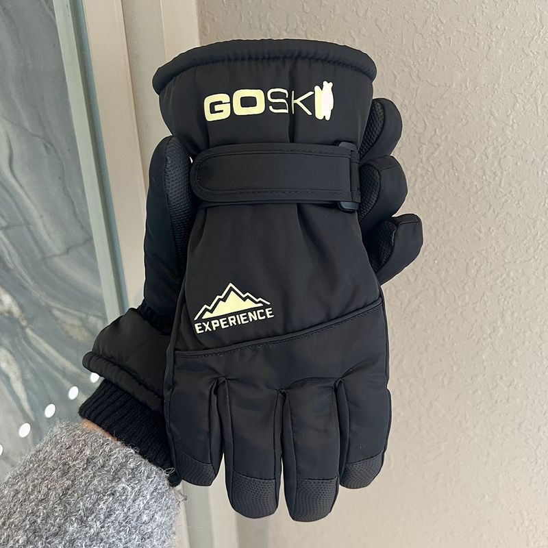 Ins Peak Trendy Anti Slip Skiing Winter Cycling Gloves Thickened Warm Wear Resistant Couple Men Climbing And Playing In_voghion.com
