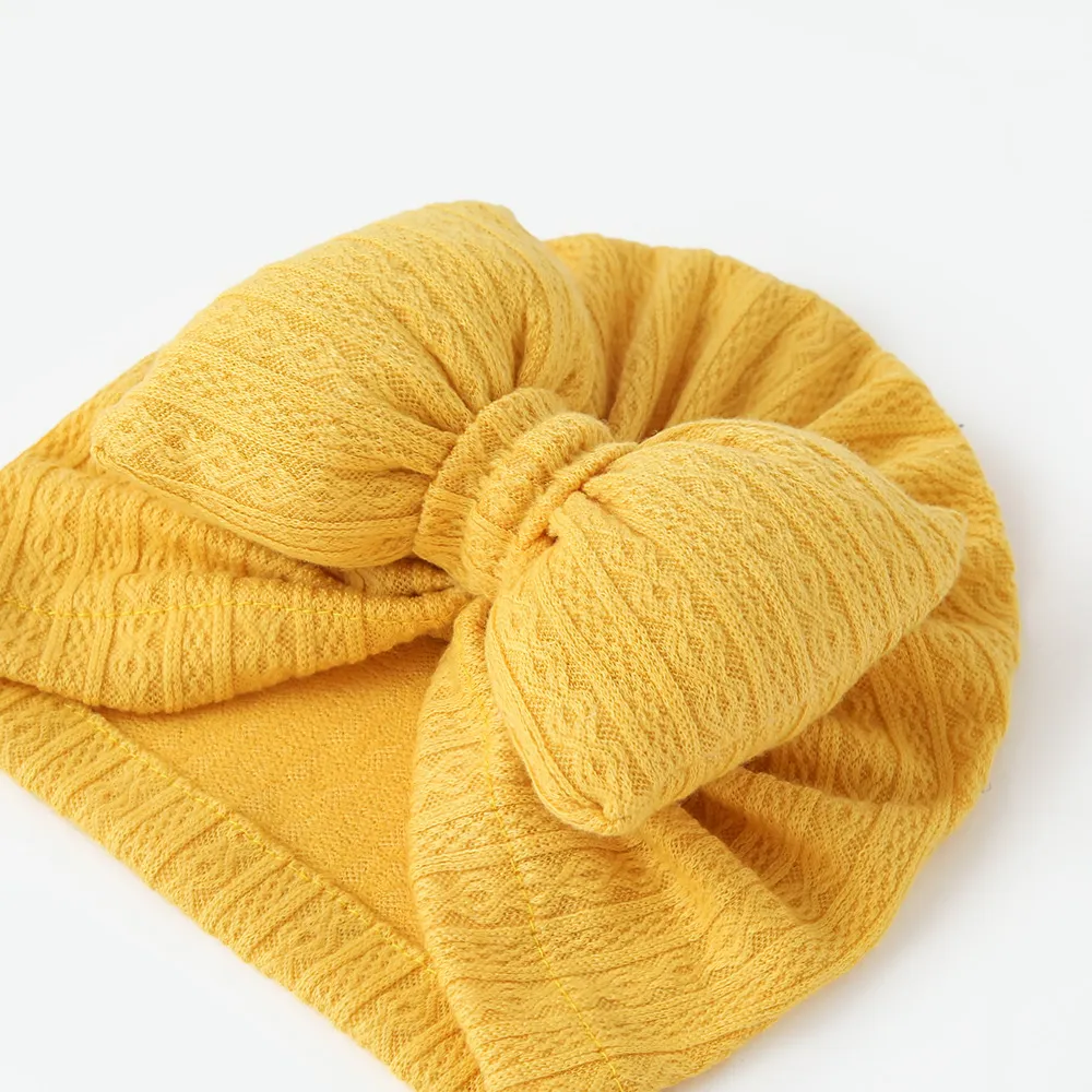 Noworodkowe turbany dla dziewczynek, chłopców, duża kokarda, czapka dla niemowląt, czapka dla maluchów, miękka bawełniana, czapeczka dla niemowląt, akcesoria 7 kolorów_voghion.com