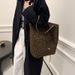 2025 Spring And Summer New Niche Design Plaid Canvas Casual Large Capacity Double Shoulder Women's Handbag_voghion.com