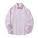 Men's Retro Stripe Long Sleeve Shirt, Contrast Color Loose Fit Casual Top With Embroidered Pocket, Spring & Summer Streetwear Shirt Jacket_voghion.com