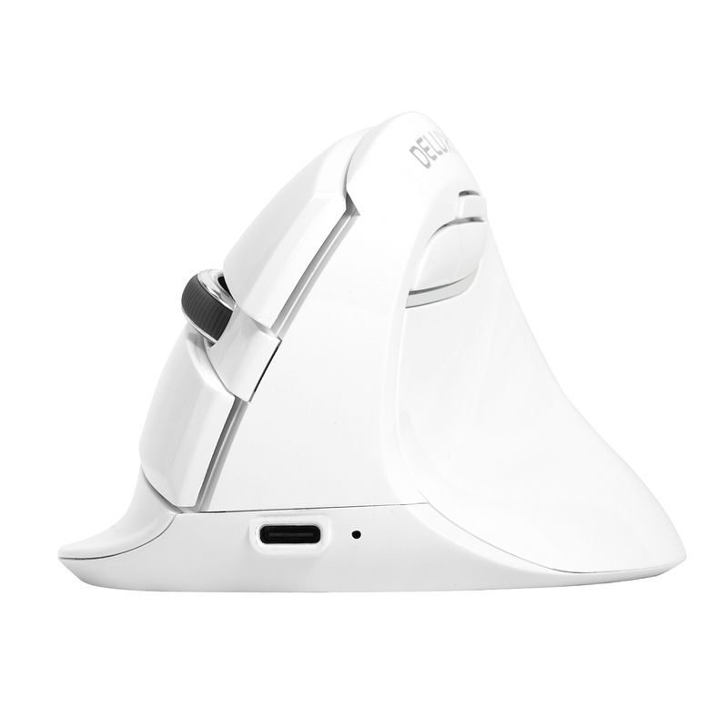 Delux M618 Mini Ergonomic Gaming Wireless Vertical Mouse Bluetooth 2.4GHz Rechargeable 4000dpi Silent Mice For Office_voghion.com