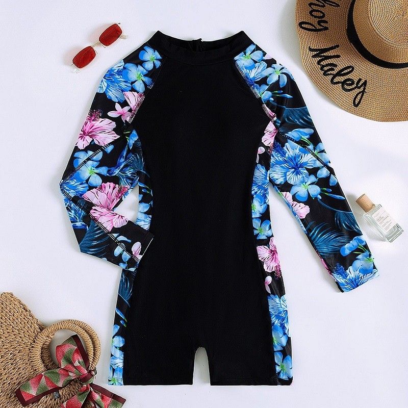 Women's Sexy Long Sleeve Rash Guard Swimsuit - UPF 50+ Sun Protection High Waist Tummy Control & Quick-Dry Fabric For Surfing Beach & Pool_voghion.com