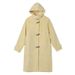 Calm Women's Wool Autumn Winter New Niche College Style Petite Loose Long Hooded Duffle Coat_voghion.com