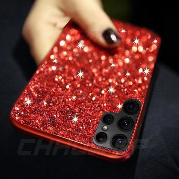 For Samsung Galaxy S23 Ultra Plus Case Glitter Bling Sequins Soft Silicone Phone Cases For Samsung S 23 S23Ultra S23Plus Cover_voghion.com