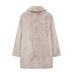 Γυναικεία ρούχα 2024 φθινόπωρο και χειμώνας νέα μόδα παλτό με γούνινο εφέ_voghion.com