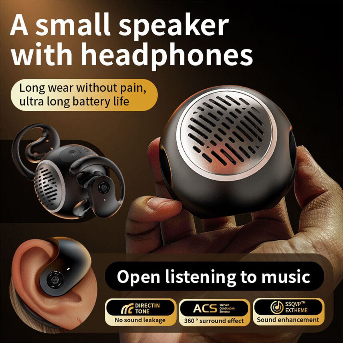 2 In 1 Bluetooth Speaker Wireless Headphones TWS Earphones Earbuds Portable_voghion.com