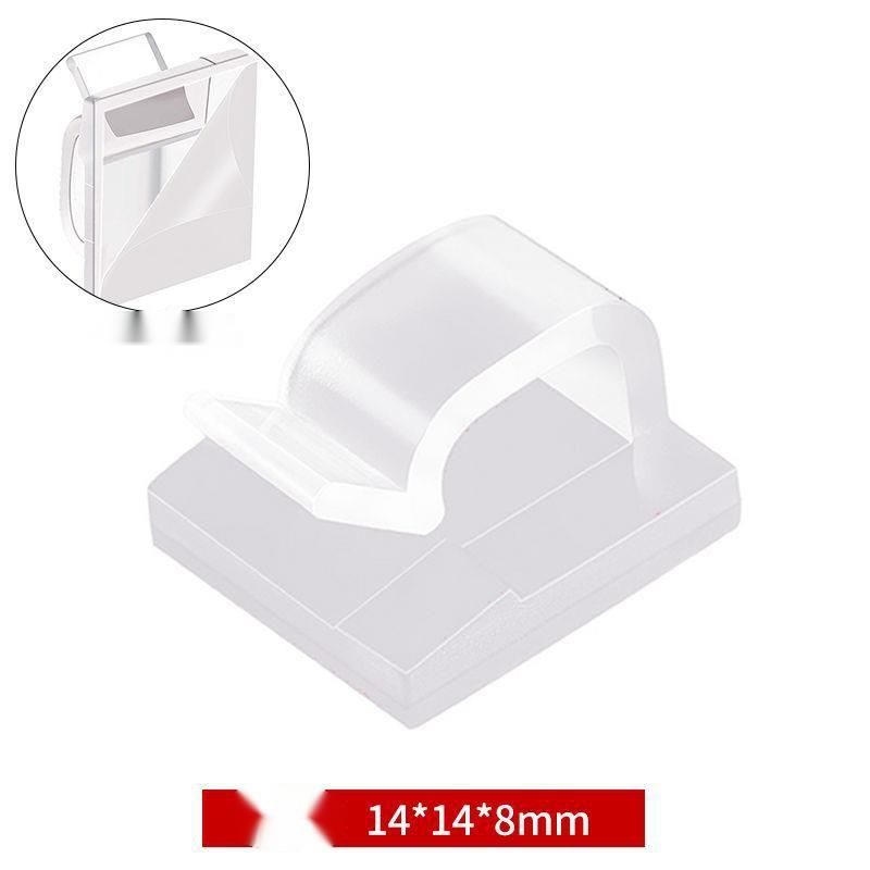 10/20/50PCS Cable Organizer Clips Wire Winder Holder Earphone Mouse Cord Clip Protector USB Cable Management Clips Wire Manager_voghion.com