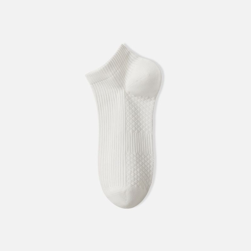 2025e 【7A Antibacterial】2024 Autumn New Men's Pure Cotton Yarn 100% Antibacterial Deodorant Short Socks_voghion.com