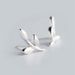 925 Silver Cartilage Earring Stud Tiny Leaf Helix Post Women Girl PE40_voghion.com
