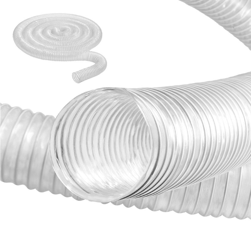 VEVOR 2.5'' X 20' Dust Collection Hose Thickened PVC Flexible Clear Hose_voghion.com