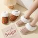 New Women Indoor Slippers Warm Plush Home Slipper Anti Slip Autumn Winter Shoes House Floor Soft Slient Slides S056_voghion.com