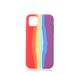 Custodia protettiva per telefono a copertura totale in silicone liquido Kunjiuyou con design arcobaleno per iPhone 12- per iPhone 11_voghion.com