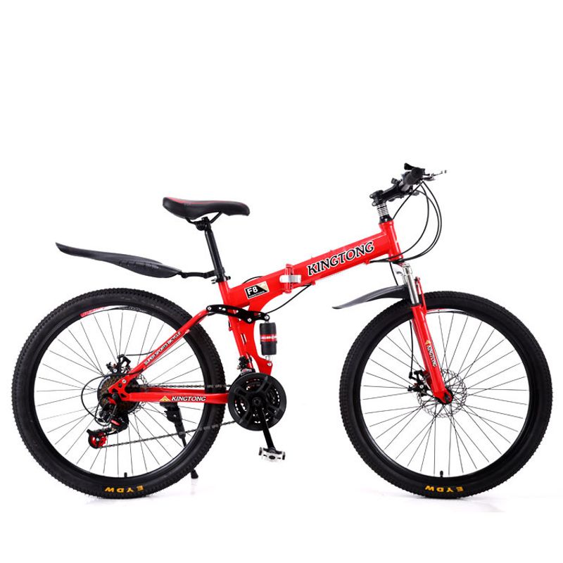 JINT Bicicletta da montagna pieghevole da 24/26 pollici per adulti, velocità variabile, doppio assorbimento degli urti, fuoristrada_voghion.com