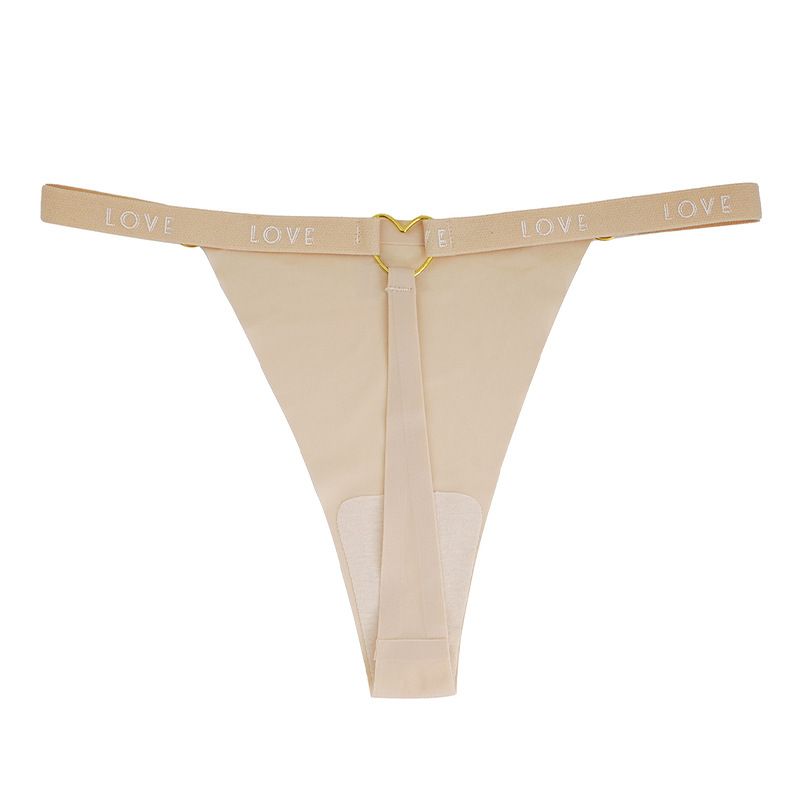 Hot Selling Letter Thin Strap Sexy Thong Low Waist Bikini Full Cotton Crotch Underwear For Women_voghion.com