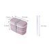 2Pcs Plastic Material Refrigerator Fresh-Keeping Double-Layered Lunch Box Microwave Heating Food Storage Container_voghion.com