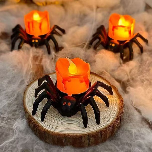 Halloween Kürbis Laterne Lustige Spinne Kerze Licht Atmosphäre Dekoration Requisiten Led Ornamente Geschenk_voghion.com