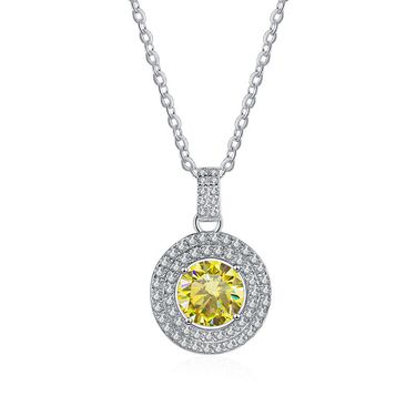 Tancise  Moissanite Necklace  Sterling Silver 1.0Carat Round Cut Diamond Pendant For Women Men Promise Gift Jewelry_voghion.com