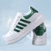 Sneakers bianche a tre strisce, stile coppia, primavera e autunno, traspiranti, comode, casual, da campus, versione coreana, versatili_voghion.com