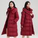 Langer Puffermantel mit Kapuze für Damen in Übergröße – Slim Fit Winterjacke mit Gürtel (M-XXXL) | Stylisch & Warm_voghion.com