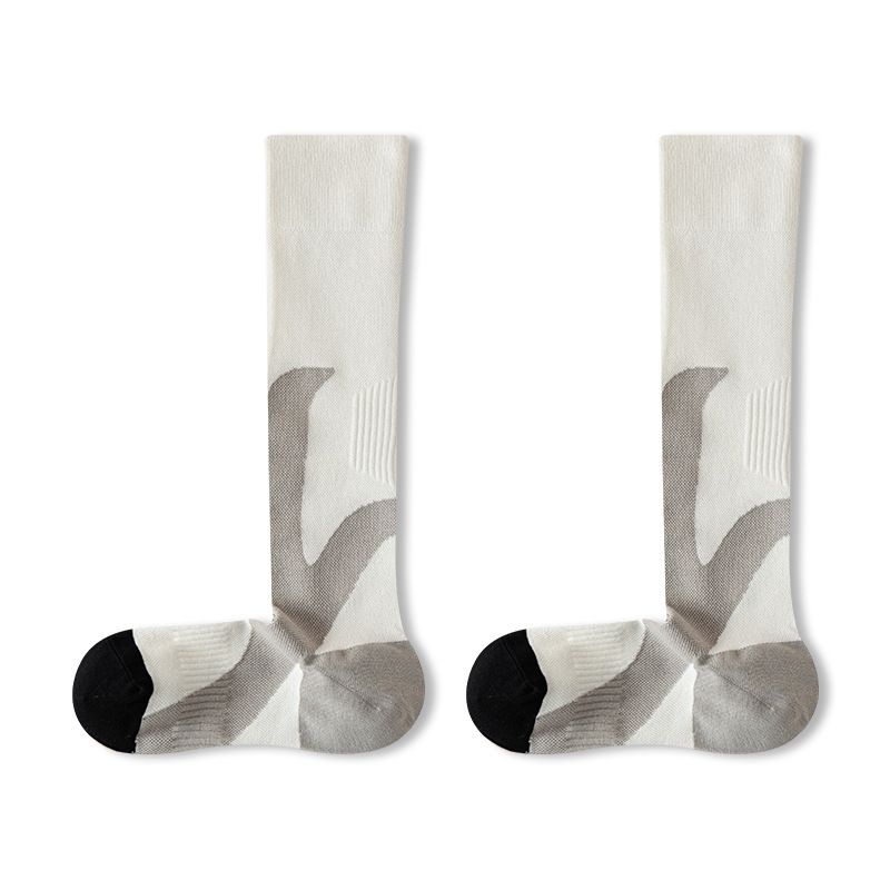 Kadınlar için Profesyonel Koşu Sporları Uzun Tüp Kayak Zayıflama Bacak Badminton Atlama İpi Yoga Kompresyon Baldır Çorapları_voghion.com