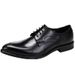 Schwarze Lederschuhe Herren Leder spitzer Schnürschuh Business Kleid Herren Britische Hochzeit Bräutigam Herrenschuhe Derby Schuhe Großhandel_voghion.com