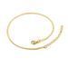 eManco Stainless Steel Adjustable 1.5MM Round Snake Chain Gold Plated Anklet_voghion.com