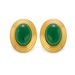 Ohrringe aus echtem, vergoldetem Titanstahl mit einzigartigem Glücksauge-Smaragdstein_voghion.com