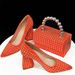 Women Shoe Bag Set Shoe And Set Combination Women S Pointed Toe Back Bag High Heels Irregular Heel Matching Handbag Square Box_voghion.com