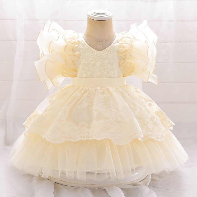 Kids’ Clothing Children's Dress Fluffy Tulle Cake Dress Princess Dress Girl One Year Birthday Baby Dress_voghion.com