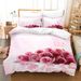 Flower 3-piece Set - Includes 1 Duvet Cover And 2 Pillowcases, Made Of Soft And Breathable Polyester Fiber, Providing A Comfortable Experience_voghion.com