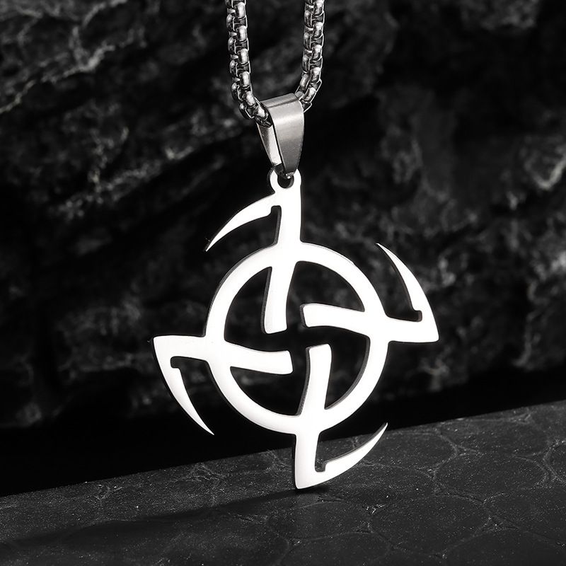 New product talisman mysterious universe rounded foot stainless steel necklace men's pendant jewelry_voghion.com