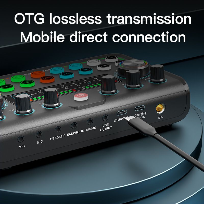 English version P99 live recording sound card compatible with various platforms for mobile phones and computers_voghion.com