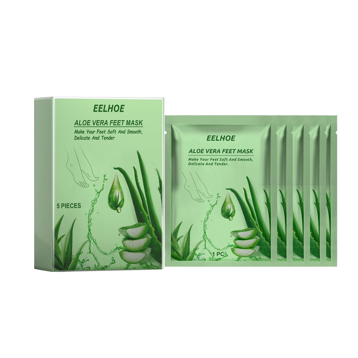 EELHOE Aloe Smooth Skin, Moisturizing, Cleaning, and Caring Foot Mask_voghion.com